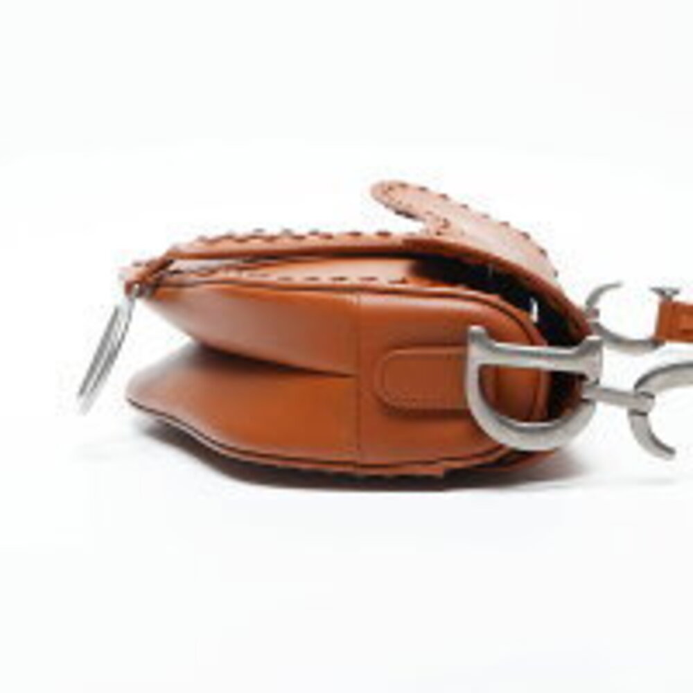 Christian Dior Leather Saddle Bag Shoulder Brown - Picture 5 of 13